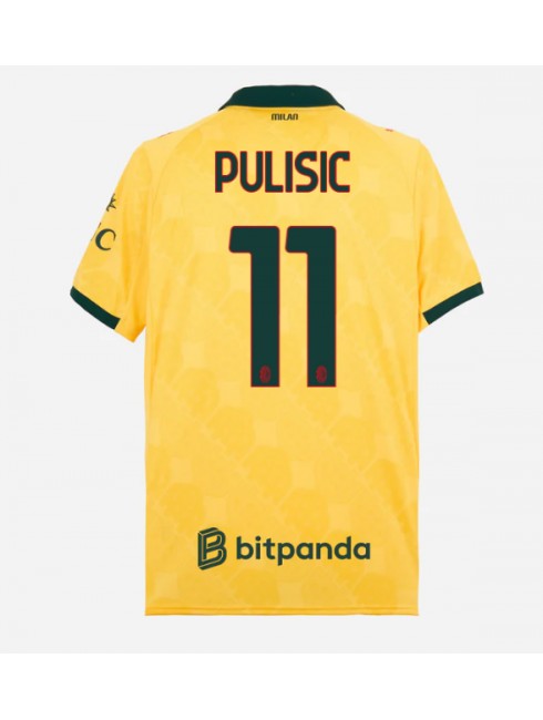 Muži Futbalové oblečenie AC Milan Christian Pulisic #11 2025-26 Krátky Rukáv - Tretina Muži Futbalové oblečenie AC Milan Christian Pulisic #11 2025-26 Krátky Rukáv - Tretina